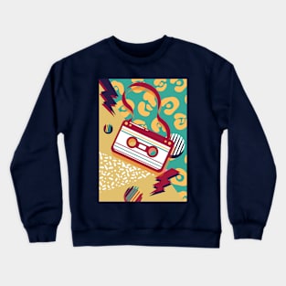 drawing 90s cassette vintage Crewneck Sweatshirt